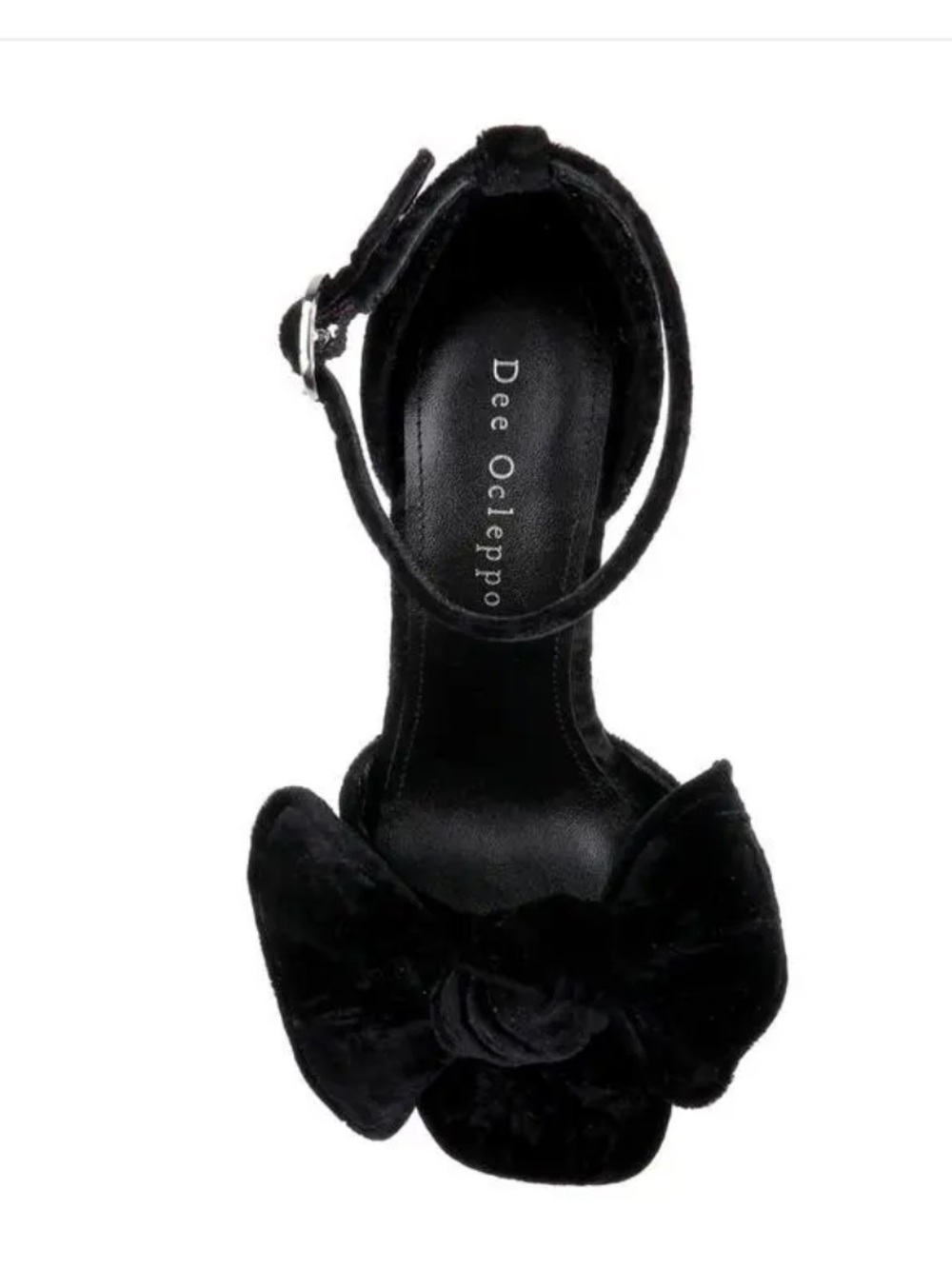 Dee Ocleppo Brenton 90mm Velvet Platform Sandal 38.5 View 5